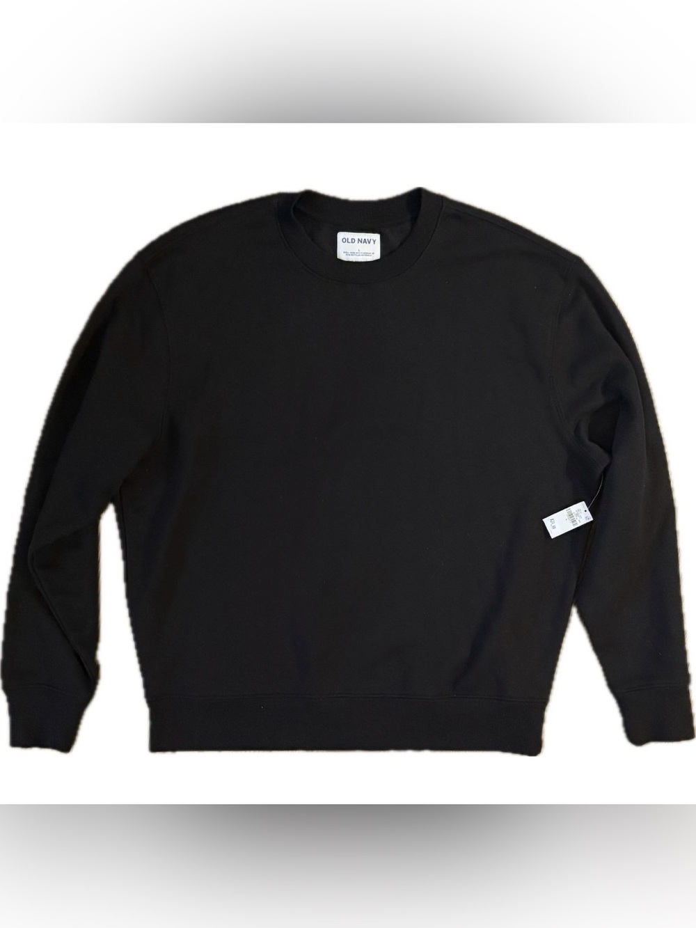 NWT Men’s Old Navy Crewneck Pullover Sweatshirt Black Cotton Poly Blend